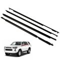 4pcs Window Weatherstrip Outside Seal Belt For 2010 2021 4runner Black Rubber Replacement 75711 35011 75712 75721 75722 