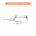 Uxcell 40 Pcs Pipe Strap 304 Stainless Steel Support Fit For 1-3 16in 30mm Tube Tension Clip With 1 Hole 10mm Height