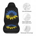 Vintage Sunflower Ukraine Flag Ukrainian Car Front Seat Covers Set Of 2 Washable Breathable Vehicle Cushion Protector For Sedan