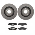 A-partrix Front Disc Brake Pads And Rotors Kit Fits Jeep Cherokee Comanche Wagoneer Wrangler 1990 1991 R962 