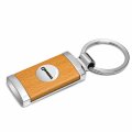 Ipick Image Made For Ford F-150 2015 Up Roundel Logo In White On Maple Wood Chrome Metal Trim Key Chain