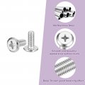 Uxcell M4x10mm Flat Round Head Phillips Screws 20pcs 304 Stainless Steel Drive Machine Full Thread Bright Finish Furniture