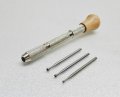 Wire Rounder Pin Vise With Swivel Wooden Head And 3 Bur Set 1 2mm 5mm 8mm 4 In Tool Chuck Double Ended Collet Chucks Model