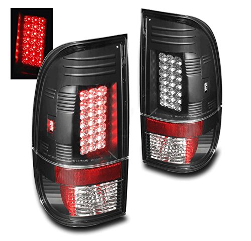 Led Tail Brake Lights Rear Lamps Black For 2008-2016 Ford F-250 F-350 F-450 F-550 Super Duty