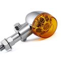 2x 10mm Motorcycle Accessories Silver Racing 9 Led Turn Signal Light Indicator Lens Blinker Universal For Suzuki Honda Kawasaki