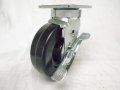 6 X 2 Swivel Caster Kingpinless Phenolic Wheel With Brake 1200 Lbs Tool Box 