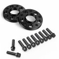 2pcs 15mm 5x112 5x100 Hubcentric Wheel Spacers With 10pcs Black Lug Bolts Cone Seat For Audi Tt A3 A4 A6 A8 S4 S6 S8 Volkswagen 