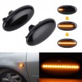 2pcs Led Side Marker Turn Signal Lights Smoke Lens Sequential Flashing Amber Light Indicator Blinker Lamp Fit For Mazda 3 5 6