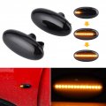 2pcs Led Side Marker Turn Signal Lights Smoke Lens Sequential Flashing Amber Light Indicator Blinker Lamp Fit For Mazda 3 5 6