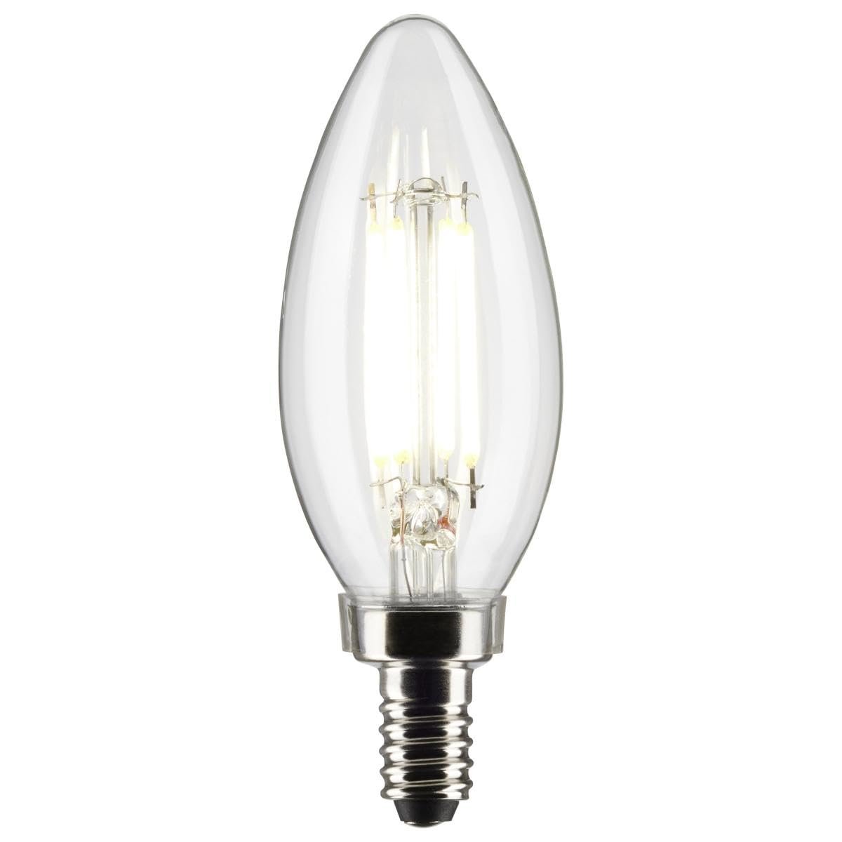 B11 Led Dimmable Light Bulbs Candelabra Base E12 5 Watt 60w Equivalent 500 Lumens 2700k Warm White 90 Cri 15000 Hour Life 4