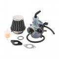 Pz25 25mm Carburetor Hand Choke With Air Filter Fuel Hose Line Intake Manifold Gaskets For 90cc 125cc 140cc Mini Quad Atv Dirt