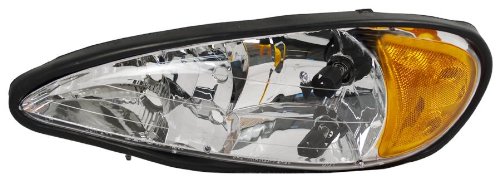 Driver Side Headlight Assembly Composite For Pontiac Grand Am Gm2502196 Waterproof Front Vehicle Light With Clear Lens And