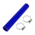 1 Set 22mm 0 87 Id 0mm 7 Length 0 Degree Blue Car Silicone Hose With Clamps Coolant Universal 