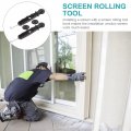 Doitool 4 Pcs Press Wheel Screen Roller Tool Window Mesh Rolling Spline Repair Doors Net Screen Mounting Clip Screening Plastic