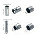 Uxcell 6 Pcs Ignition Spark Plug Spanner Set Dual-ended Wrench Socket