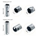 Uxcell 6 Pcs Ignition Spark Plug Spanner Set Dual-ended Wrench Socket