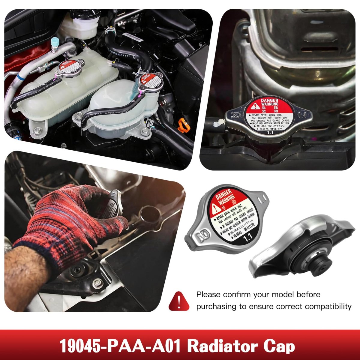 2 Pack Radiator Cap For Honda Civic Del Sol 1993 1997 Fits Acura And Models Replacement Part 19045-paa-a01 19045paaa01