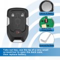 X Autohaux 3 Button Car Keyless Entry Remote Control Replacement Key Fob Proximity Smart Hyq1aa For Gmc Terrain 2018-2021