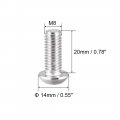 Uxcell M8x20mm Machine Screws Hex Socket Round Head Screw 304 Stainless Steel Fasteners Bolts 5pcs