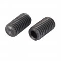 Uxcell Unc 3 8 -16 X 4 Thread Count Cup Point Hexagon Socket Grub Screws Black 10 Pcs