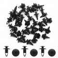 Uxcell 40pcs Universal Fits Cars Door Rivets Bumper Trim Panel Retainers Clips 7 5mm Hole Black