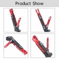 Waltyotur Red Motorcycle Universal Cnc Aluminum Alloy Adjustable Kickstand Foot Side Support Stand Tripod Holder