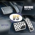 X Autohaux 1 Set Brake Pedal Pad Gas Accelerator Cover For Jeep Grand Cherokee Dodge Durango 2011-2021 Silver Tone