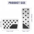 X Autohaux 1 Set Brake Pedal Pad Gas Accelerator Cover For Jeep Grand Cherokee Dodge Durango 2011-2021 Silver Tone