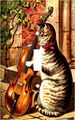 Cat With Violin Decorative Switchplate Cover 