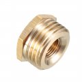 Uxcell Brass Threaded Pipe Fitting 1 2 Pt Male X 8 Female Hex Bushing Adapter 3pcs