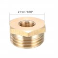 Uxcell Brass Threaded Pipe Fitting 1 2 Pt Male X 8 Female Hex Bushing Adapter 3pcs