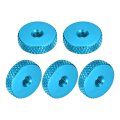 20pcs Flat Knurled Thumb Nuts M4x14 X 4 Mm Pass Hole Aluminum Alloy Diamond Nut Head Through Lock Adjusting For 3d Printer Blue 