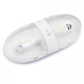 Lumitronics Rv 12v Double Led Ceiling Dome Light On Off Switch Removable Lenses 