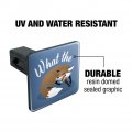 Brown Fox What The Pun Funny Tow Trailer Hitch Cover Plug Insert