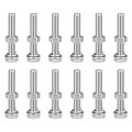 M8 X 50mm Hex Head Screws Bolts Nuts Flat Lock Washers Kits 304 Stainless Steel Fully Thread Hexagon 12 Sets 