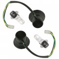 Caltric 2x Headlight Socket And Bulb Compatible With Yamaha Big Bear 250 Yfm25 2007 2008 2009