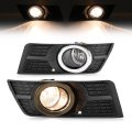 Hecasa Pair Fog Light Bezel For 2010-2016 Cadillac Srx Replacement Gm2592301 Gm2593301 Gm1038125 Gm1039125 Lamp Trim Cover 