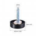 Uxcell Mirror Screws 16mm 0 63 12pcs Decorative Cap Fasteners Cover Nails Wire Drawing Black 304 Stainless Steel