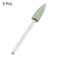 Uxcell 5 Pcs Silicone Rubber Grinding Buffing Wheels 800 Grits 6mm Dia Pointed Polishing Head For Electric Rotary Tool