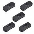 Inline Cord Switch Ac 250v 2a 500w Spst On Off Rocker Table Lamp Desk Light Black Pack Of 5 