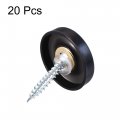 Uxcell Mirror Screws 22mm 0 87 20pcs Decorative Cap Fasteners Cover Nails Wire Drawing Black 304 Stainless Steel