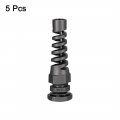 Uxcell Pg9 Cable Gland Waterproof Ip68 Nylon Joint Adjustable Locknut With Strain Relief For 4-8mm Dia Wire 5pcs