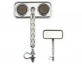 Lowrider Two Double Twisted Mirrors Chrome Black Reflectors Set Of Bike Pair Bicycle 2 