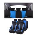 Universal Fit Car Seat Covers Full Set Breathable Fabric Protectors With 2mm Sponge And Iron Hooks For Cars Suvs Mpvs Blue 