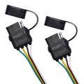 Mictuning Universal 4 Way Flat Y-splitter Plug Play Adapter Extension Harness For Led Tailgate Light Bar And Trailer Lights