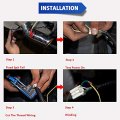 1pcs Universal Stainless Steel Car Led Exhaust Muffler Tip Pipe Red Light Flaming Tail 30-63mm
