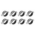 40mm Rigid Pipe Strap Clamps Carbon Steel Bracket Tube Clip M8 Nut Size For Water 8 Pcs 