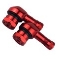 Teamwill 2pcs Motorcycle Cnc Aluminum 11 3mm Tire Wheel Stem Valve 90 Degree Angled Red 