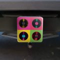 Vinyl Lp Records Rainbow Colored Background Tow Trailer Hitch Cover Plug Insert