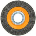 Walter 13b061 Crimped Wire Stringer Bead Wheel Brush Round Hole Carbon Steel 6 Diameter 0 0118 1-1 4 Arbor 6000 Maximum Rpm 8 